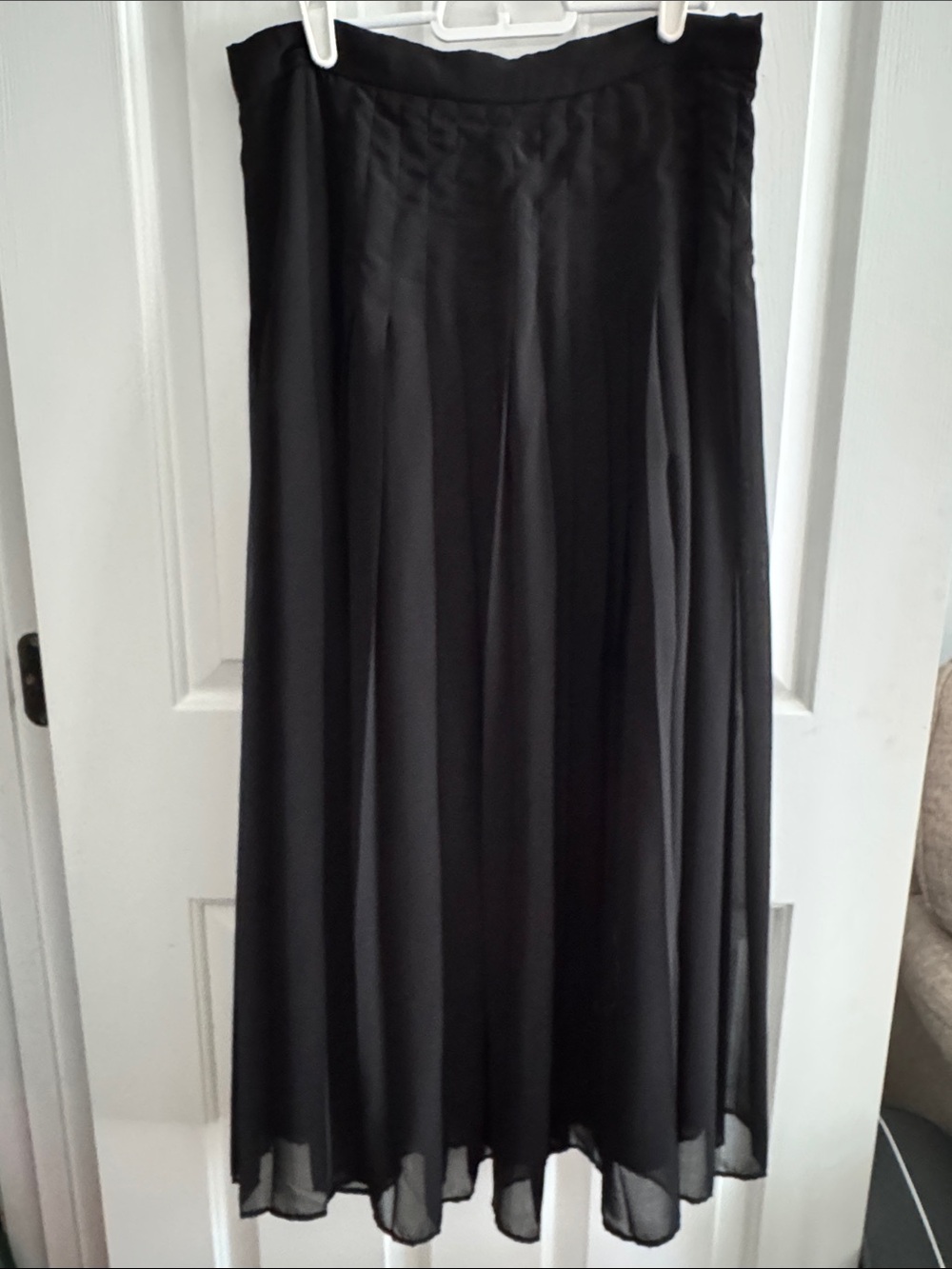 Ann Taylor Black Flowing Maxi Skirt